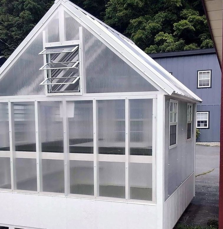 Greenhouse with clear panels